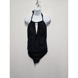 East Elegant Maternity Swimwear Ruched Halterneck Swimsuit Size M